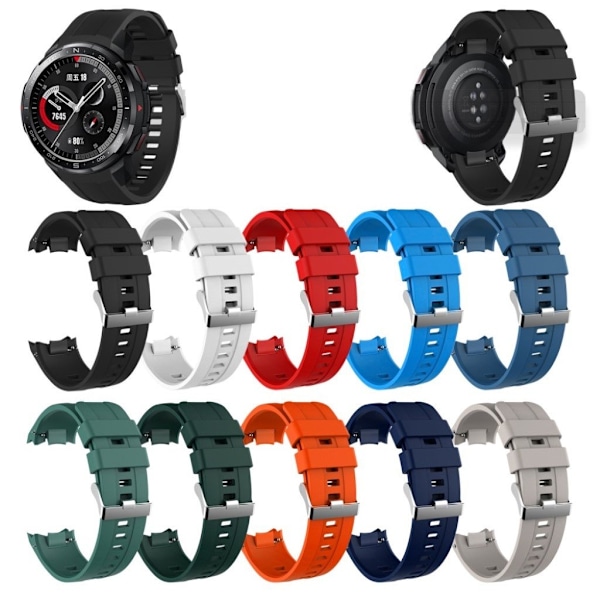 Honor Watch GS Pro silikoninen kellonauha - Musta Black