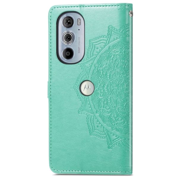 Mandala Motorola Edge 30 Pro Flip Etui - Grøn Green