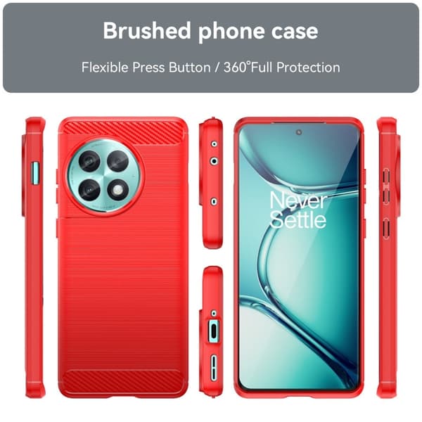 Carbon Flex Etui OnePlus Ace 2 Pro 5g - Rød Red