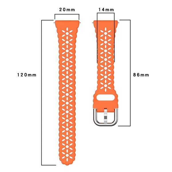 Samsung Galaxy Watch Universal Silikonihihna 20mm kellonauha - Pinkki Pink