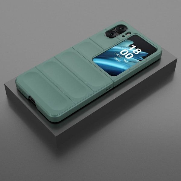 Mjukt greppformat Oppo Find N2 Flip skal - Grön Grön