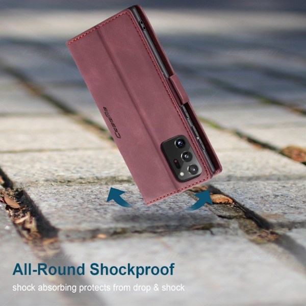 CaseMe Samsung Galaxy Note 20 Ultra Vintage Etui - Rødvin Red