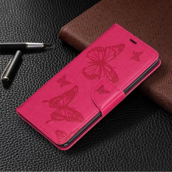 Butterfly läder Xiaomi Redmi K20 Pro fodral - Rosa Rosa