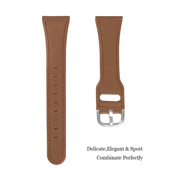 Garmin Vivoactive 4 elegant cowhide leather watch strap - Brown Brun