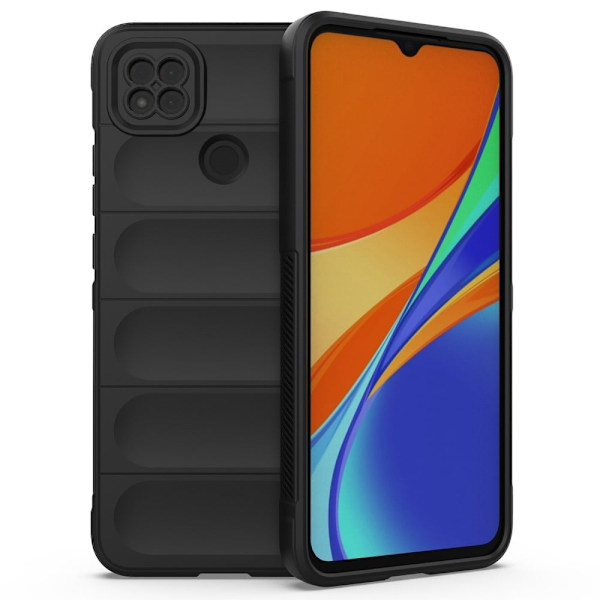 Blødt grebsformet cover til Xiaomi Redmi 9C - Sort Black