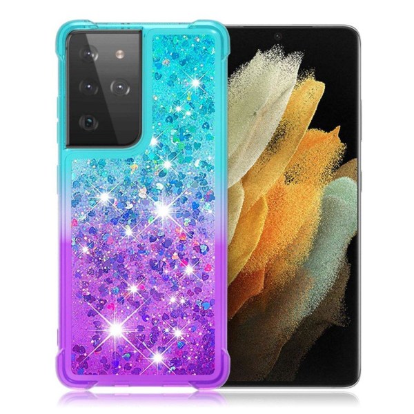 prinsesse Samsung Galaxy S21 Ultra cover - Sky blå / lilla Blue