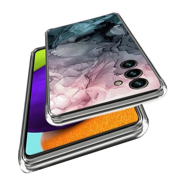 Marmordesign Samsung Galaxy A15 deksel - Style H Blue