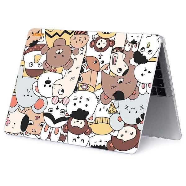 HAT PRINCE MacBook Pro 13 (A2251, A2289, 2020) / M1 / M2 (A2338, 2020) sødt cover i dyrestil - Zoo-Dyr Forenes Brown
