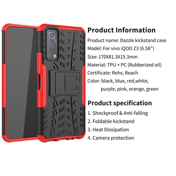Offroad Etui Vivo iQOO Z3 / Y72 5g - Hvid White