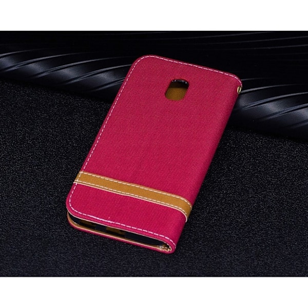 Samsung Galaxy J3 (2017) farkkukangaskotelo mangneettilukolla - punainen Red