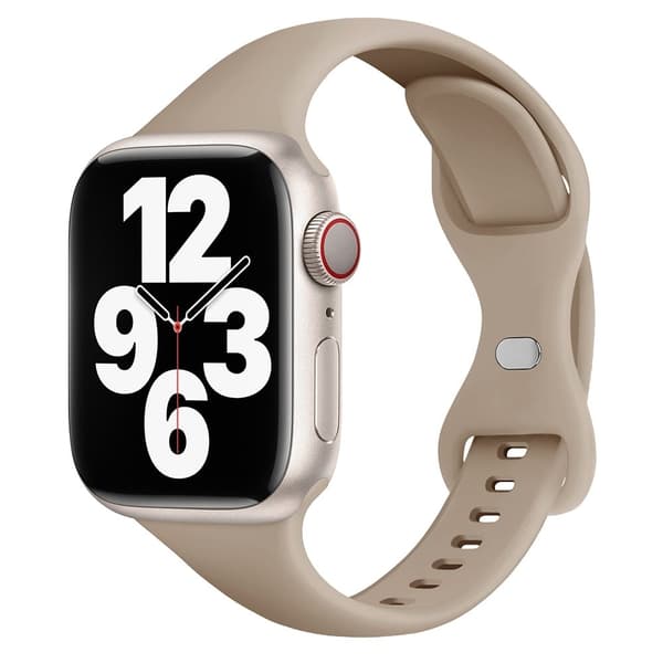 Apple Watch Series 41mm / 40mm / 38mm kellonauha silikonihihna - Walnut Brown