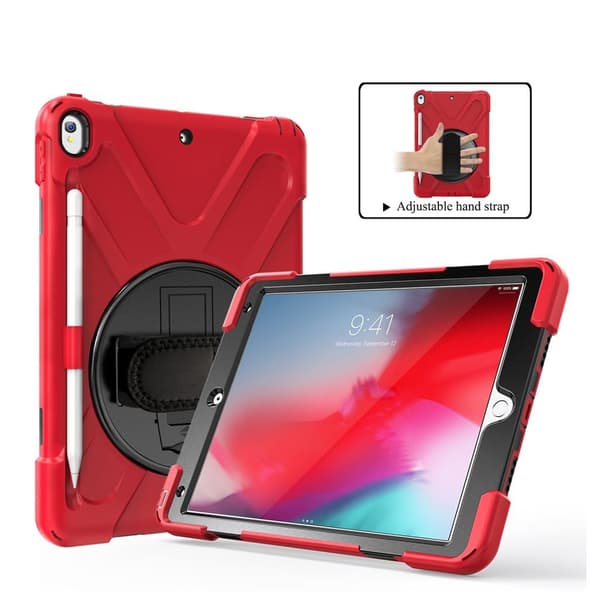 iPad Air (2019) X-formet dreje etui - Rød Red