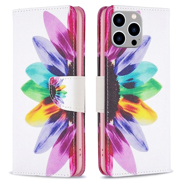 Wonderland iPhone 14 Pro Max flip etui - Solsikke Multicolor