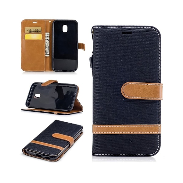 Samsung Galaxy J3 (2017) Trendy læder etui - Sort Black