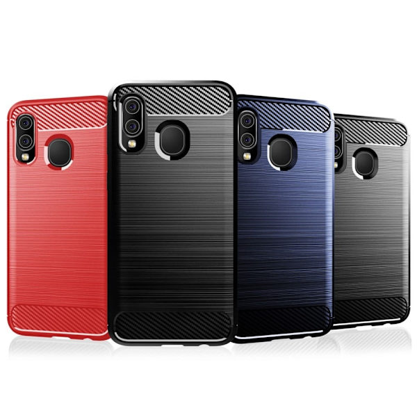 Carbon Flex Etui Samsung Galaxy A40 - Blå Blue