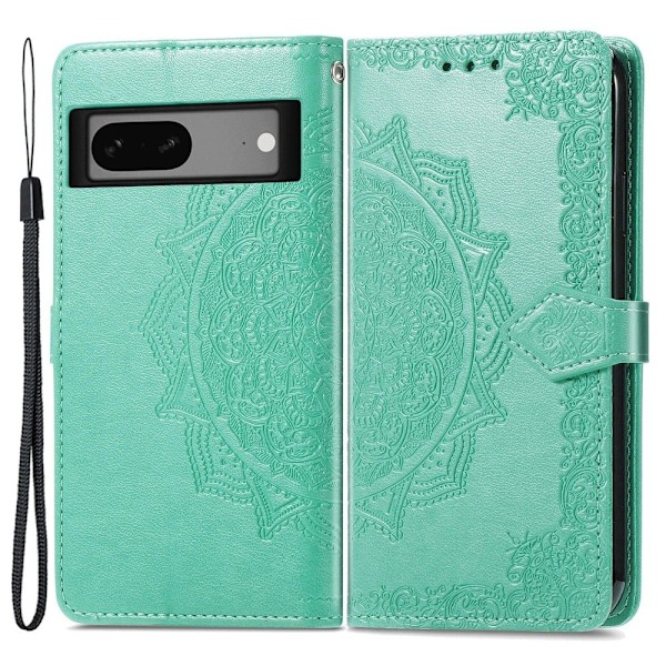 Mandala Google Pixel 7a Läppäkotelo - Vihreä Green