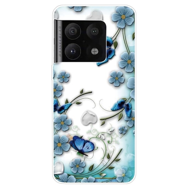 Deco OnePlus 10 Pro Etui - Sommerfugle og Blomster Blue