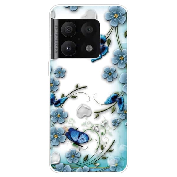 Deco OnePlus 10 Pro skal - Fjärilar Och Blommor Blå