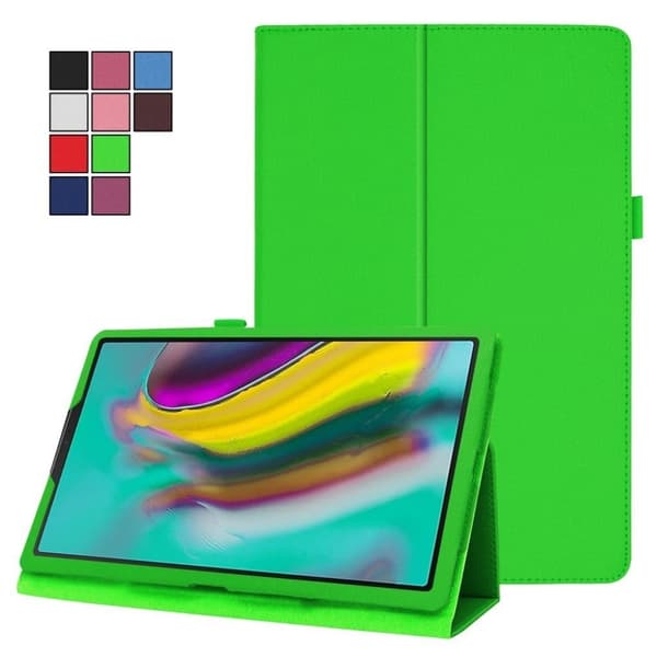 Samsung Galaxy Tab S5e litchi läderfodral (T720) - Grön Grön