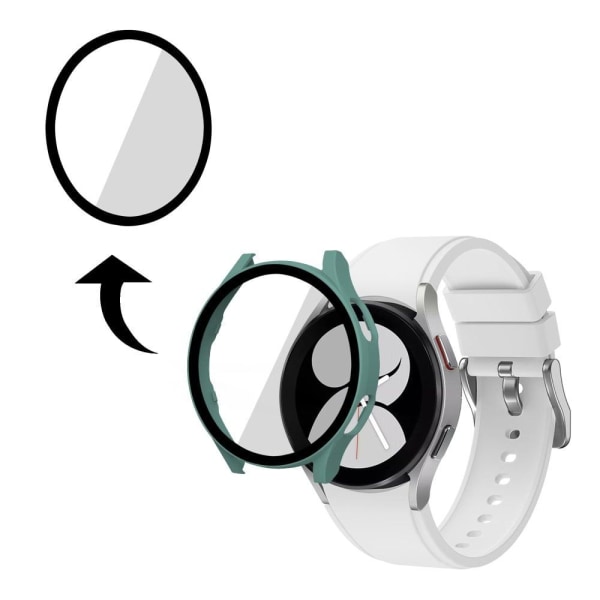 Samsung Galaxy Watch 4 (40mm) cover med skærmbeskytter i hærdet glas - Mørkegrøn Green