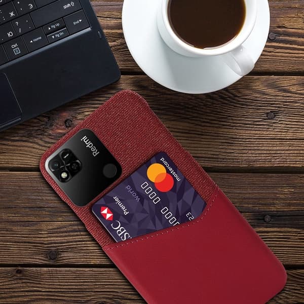 Bofink Xiaomi Redmi 10A korttikotelo - Punainen Red