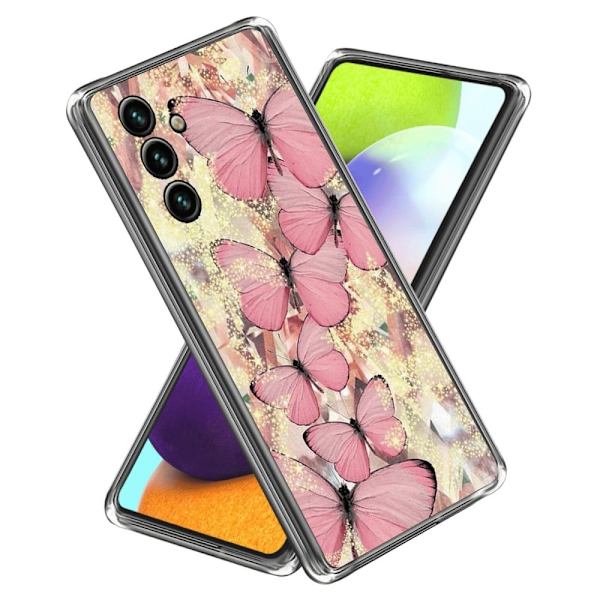 Deco Samsung Galaxy M14 Suojakotelo - Pink Butterflies Pink