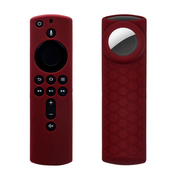 2-i-1 unik fjernbetjening silikone cover Amazon Fire TV Stick 4K Red