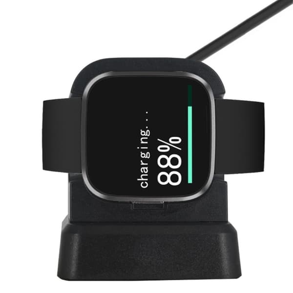 Fitbit Versa to USB dokkingstasjon Black