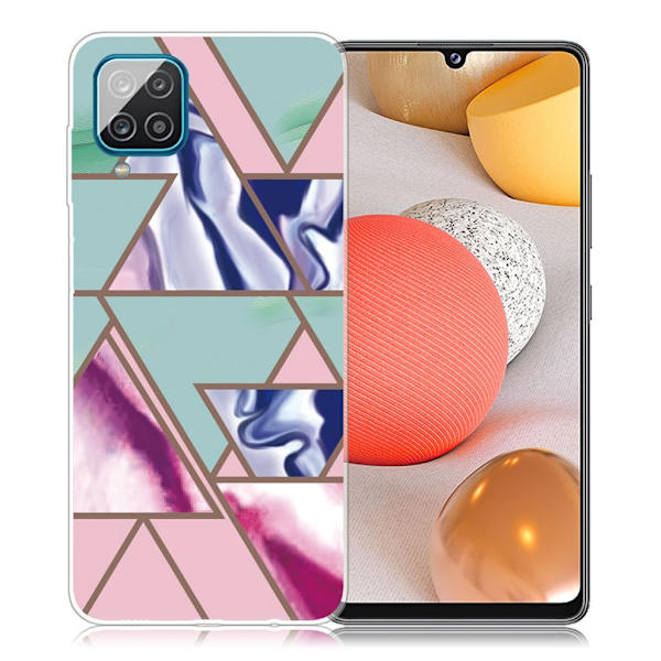 Marble Samsung Galaxy A42 5G Etui - Triangle Blitz Pattern Multicolor