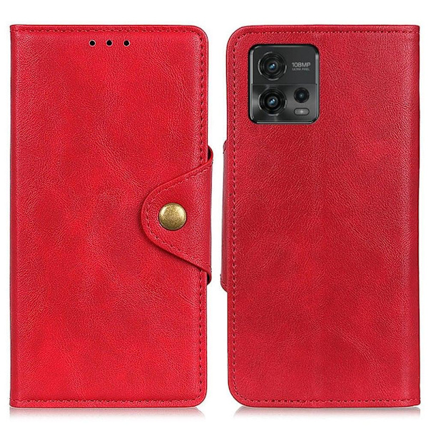 Alpha Motorola Moto G72 Läppäkotelo - Punainen Red
