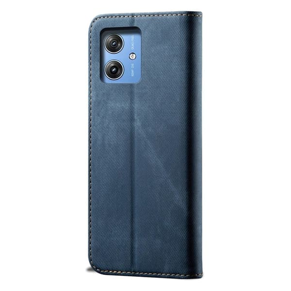Jeans Motorola Moto G55 flip case - Sininen Blue