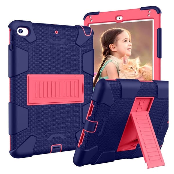 iPad Mini (2019) tofarvet hybrid etui - Mørkeblå / Rose Blue