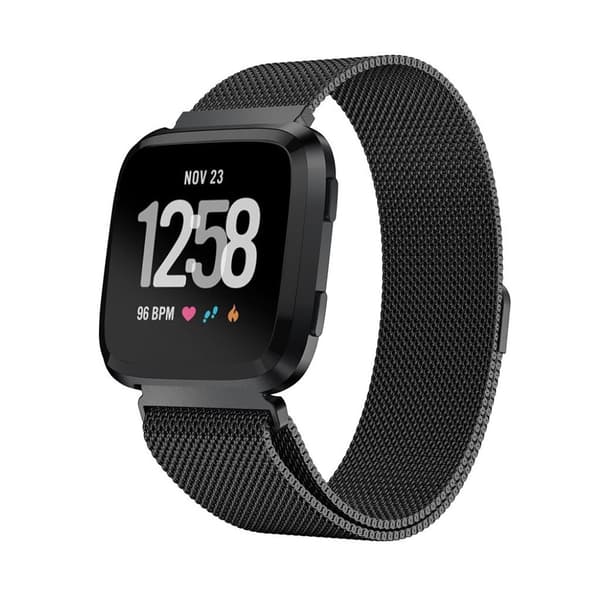Vaihtoranneke Fitbit Versa-kellolle - Musta Black
