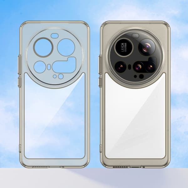 Xiaomi 15 Ultra älykäs akryylikansi - Läpinäkyvä Harmaa Silver grey