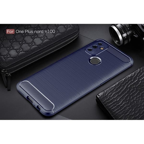 Carbon Flex Etui OnePlus Nord N100 - Blå Blue