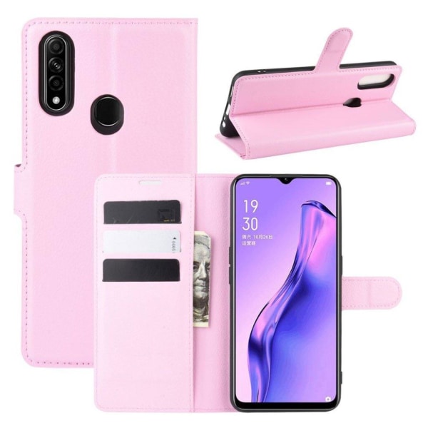 Classic Oppo A8 flip kuoret - Pinkki Pink