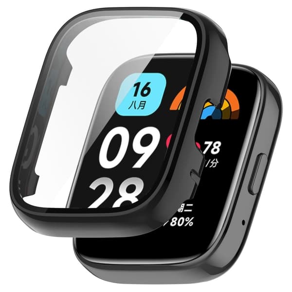 Xiaomi Redmi Watch 3 Active / Lite 3 suojus karkaistulla lasilla - Musta Black