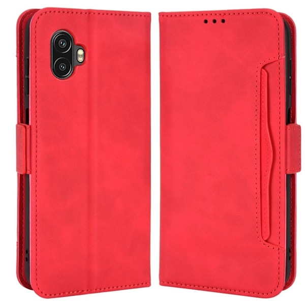 Moderne Samsung Galaxy Xcover 6 Pro læderetui med pung - Rød Red