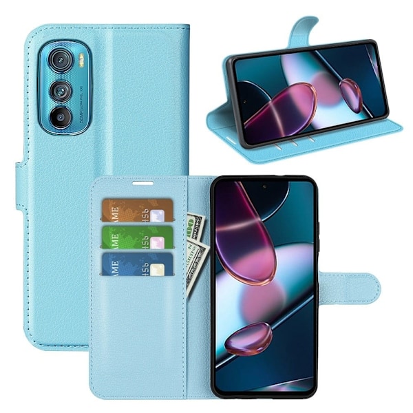 Classic Motorola Edge 30 flip etui - Blå Blue