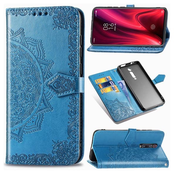 Mandala läder Xiaomi Redmi K20 Pro fodral - Blå Blå