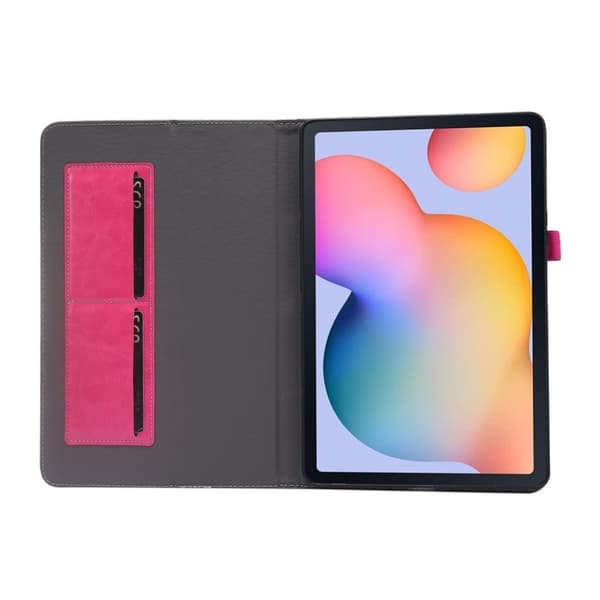 Crazy Horse Samsung Galaxy Tab S7 Lær Flippetui - Rose Pink