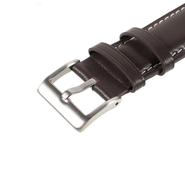22m Universal quick release klockarmband i äkta läder - Kaffe Brun