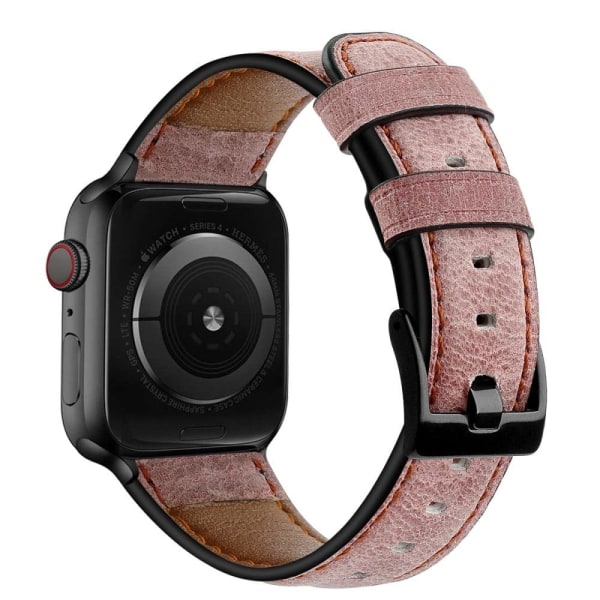 Apple Watch (41mm) cowhide genuine leather watch strap - Pink Rosa