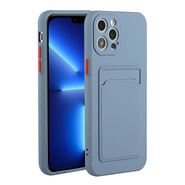 Card Holder Suojakuori For iPhone 13 Pro Max - Sininen Blue