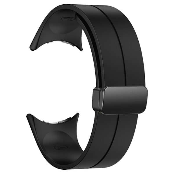 Google Pixel Watch 2 / Pixel Watch Silikonebånd Urrem med magnetisk foldespænde - Sort Black