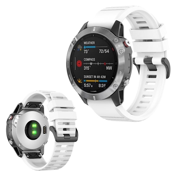 Garmin Fenix 6 holdbar Urrem - Hvid White