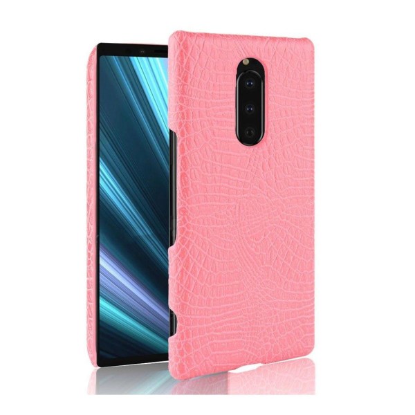 Sony Xperia XZ4 krokodille tekstur læderetui - Lyserød Pink