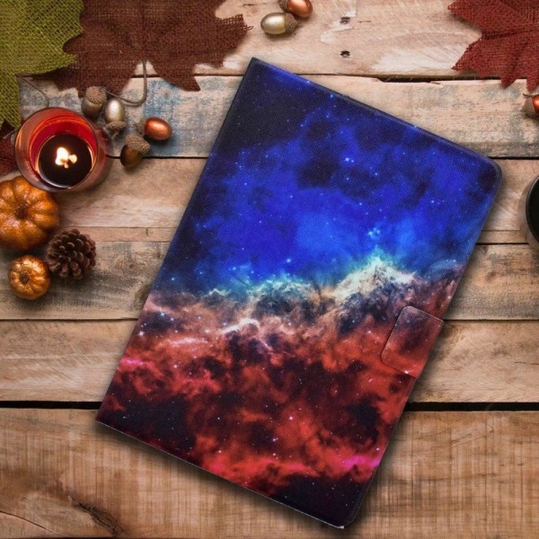 Amazon Fire 7 (2022) viileä kuvio nahkakotelo - Tähtiyö Multicolor