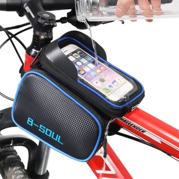 B-SOUL waterproof bicycle bag with touch screen window - Blue Blue