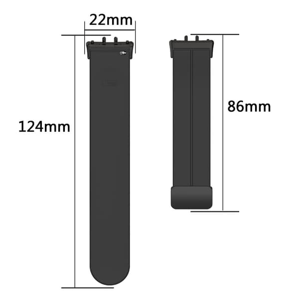 Samsung Galaxy Fit3 SM-R390 Silikonarmband med vikbar spänne - Midnattsblå Blå